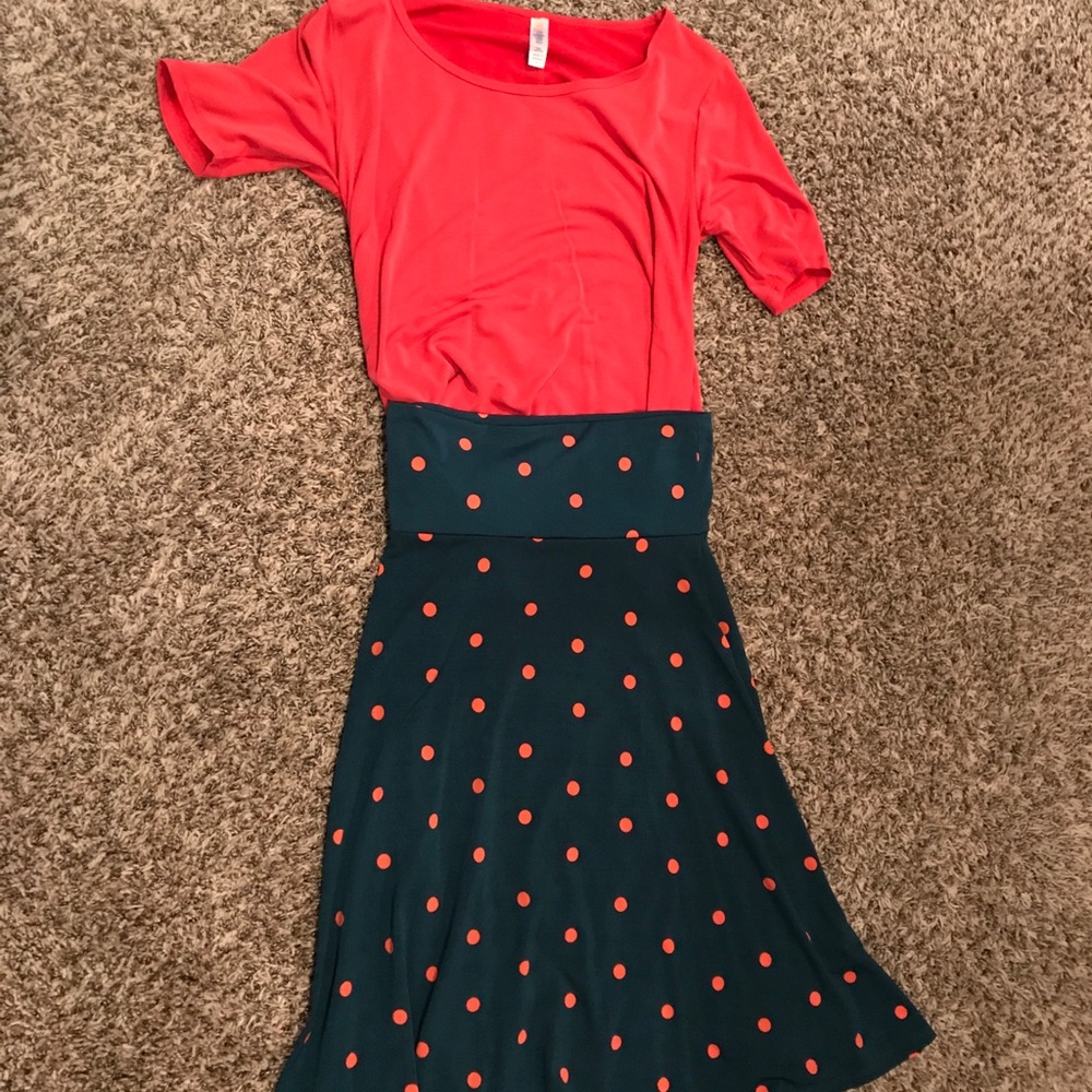 SOLD LuLaRoe Matching Skirt and Top